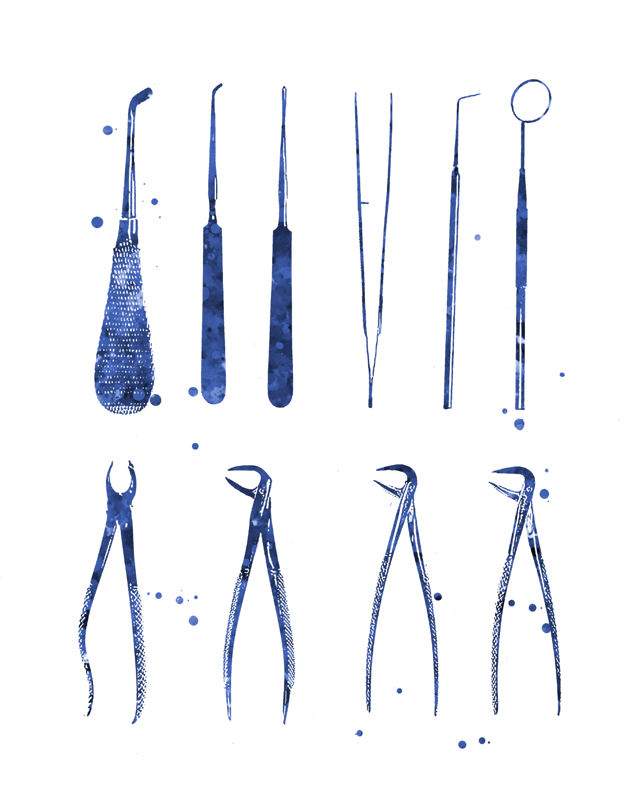 verschiedene Zahnwerkzeuge